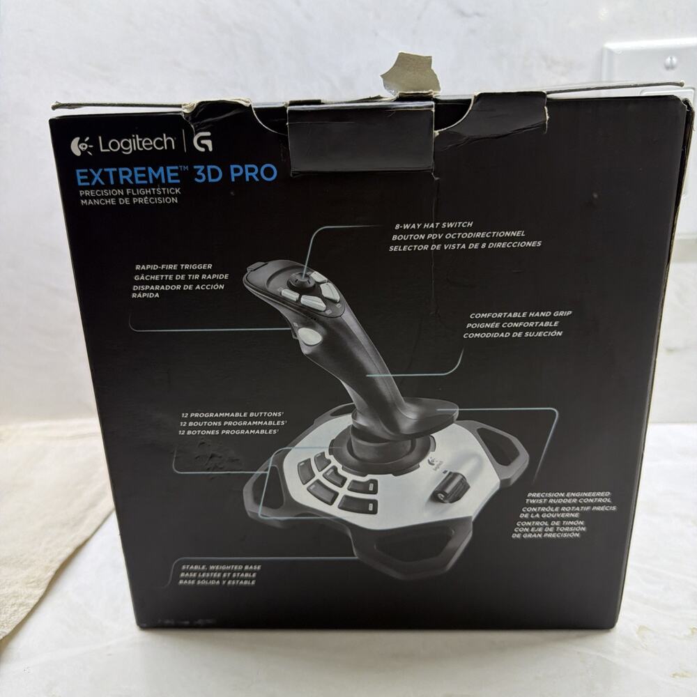 Logitech G Extreme 3D Pro Joystick USB Game Controller J-UK17 Fully Tested Works - Picture 11 of 11